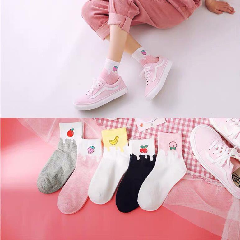 Tất nữ cao cổ in hình Blink mặt người cute TN01 (1 đôi)