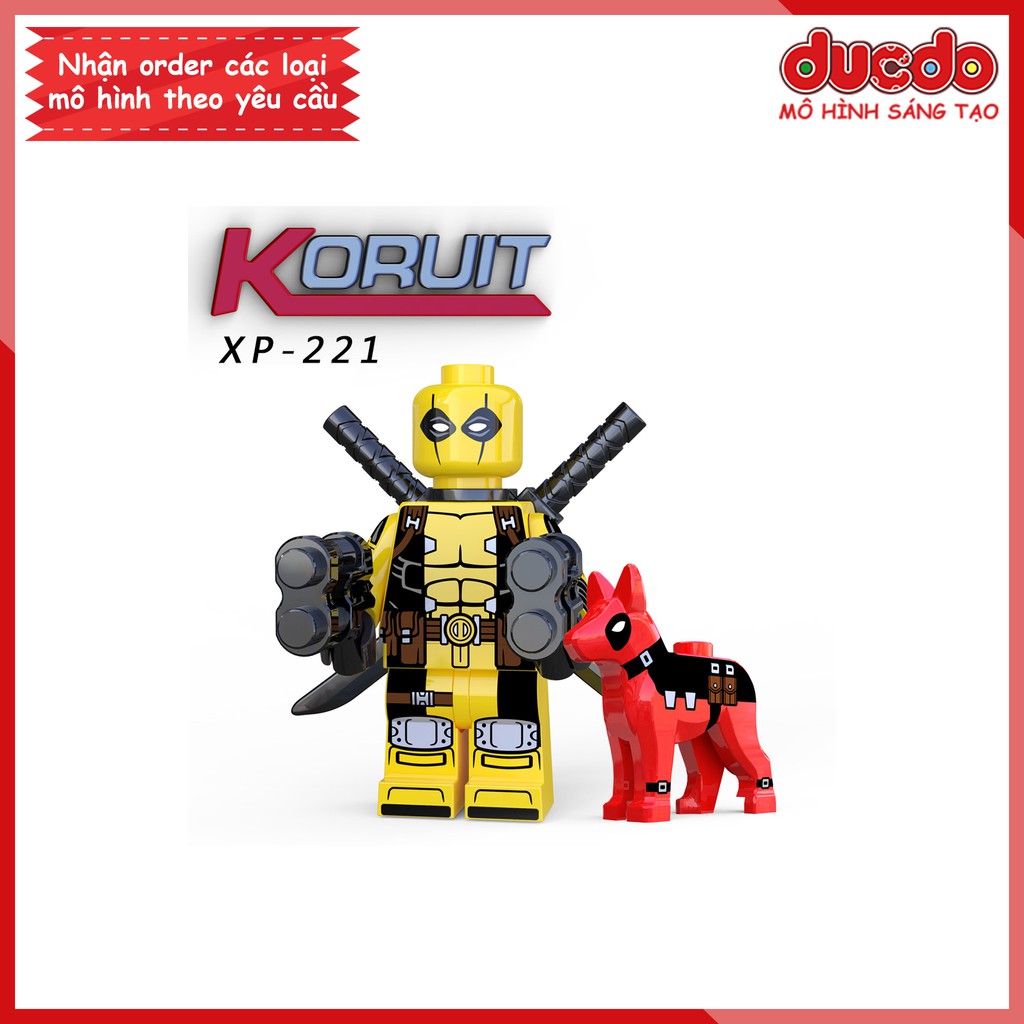 Minifigures quái nhân Deadpool kèm chó mới nhất - Đồ chơi Lắp ghép Xếp hình Mini Mô hình KORUIT KT1030