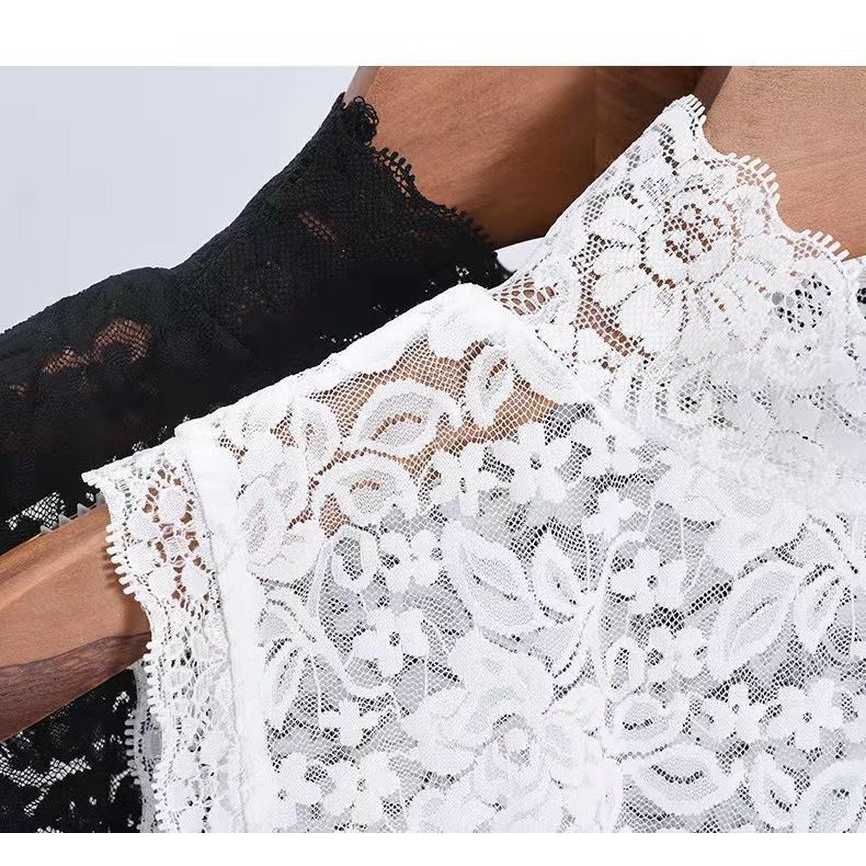 Cổ Áo Sơ Mi Giả Bằng Cotton Phối Ren Họa Tiết Hoa Phong Cách Cổ Điển Thời Trang Cho Nam Và Nữ