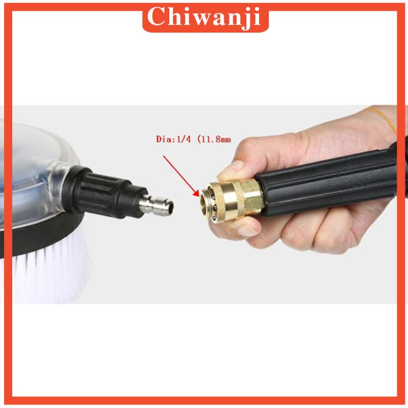 Bàn chải tròn xoay tự động lông cứng với đầu nối nhanh 1/4  cho lau xe hơi