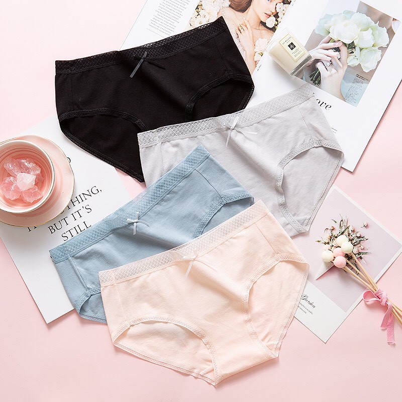 Quần Lót Hip Bow Cotton Phong Cách Hàn Quốc