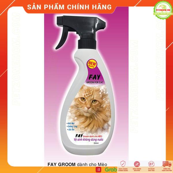 Xịt tắm khô Fay Groom For Cat 350ml  FREESHIP 20K  vệ sinh da lông không cần dùng nước cho mèo - PetZoneHCM