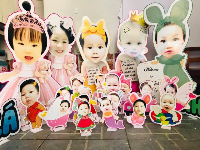 Hình chibi trang trí sinh nhật cho bé