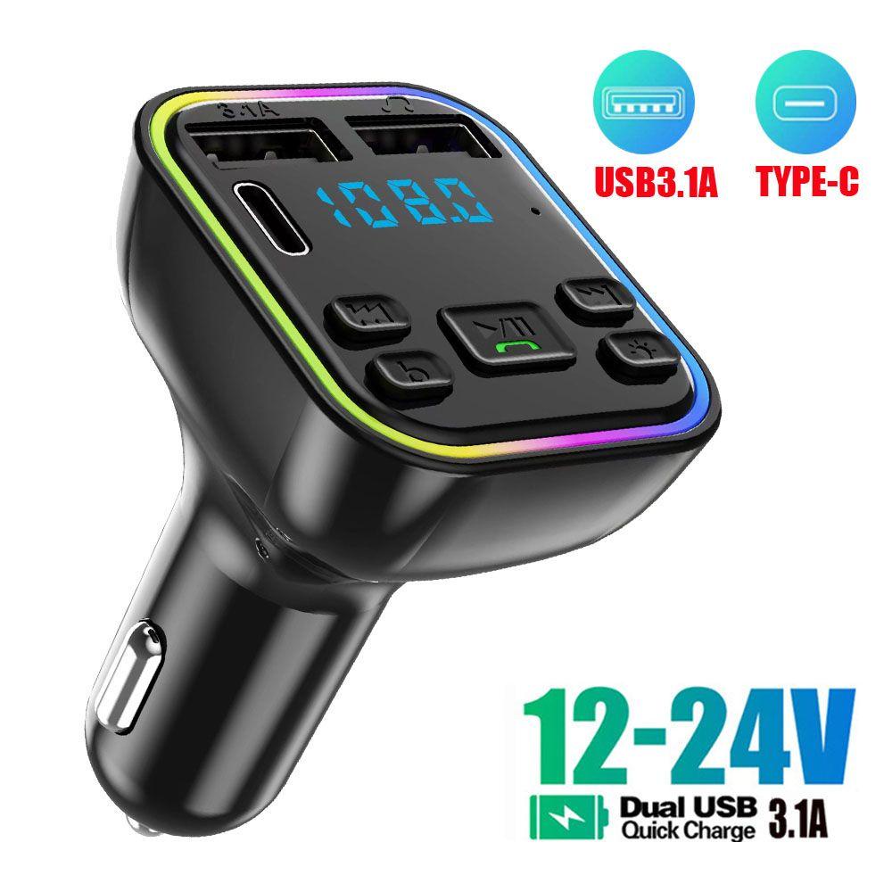 Glenes Tẩu Sạc Nhanh Không Dây Cổng USB Kép Cho Xe Hơi