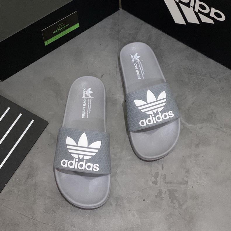 CF DÉP ADIDAS BÁNH MÌ XÁM - Chống thấm nước - Hộp sang trọng tặng kèm