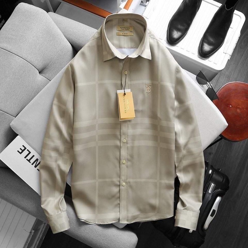 Áo sơ mi nam dài tay Bbr caro chống nhăn xịn (0212)