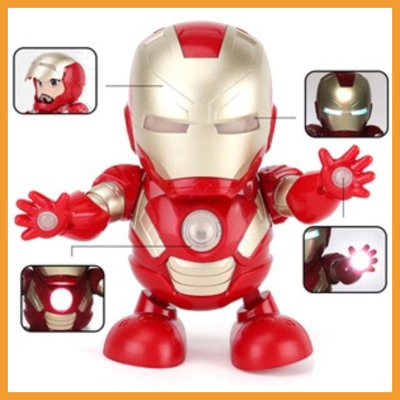 Đồ chơi robot Iron Man dance hero nhảy múa vui nhộn có nhạc và đèn cho bé