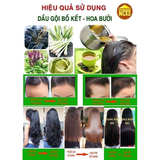 Dầu gội bồ kết hoa bưởi 300ml
