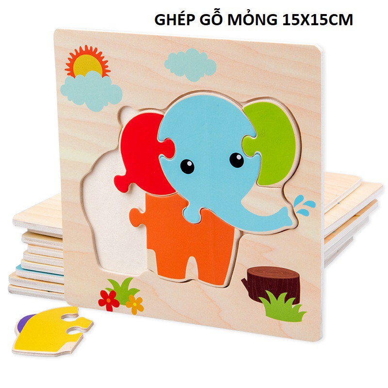 Đồ Chơi Trẻ Em Ghép Hình Nổi 3D Bằng Gỗ Thông Minh Montessori Nhiều Màu Sắc Giúp Bé Sáng Tạo Và Phát Triển Trí Tuệ