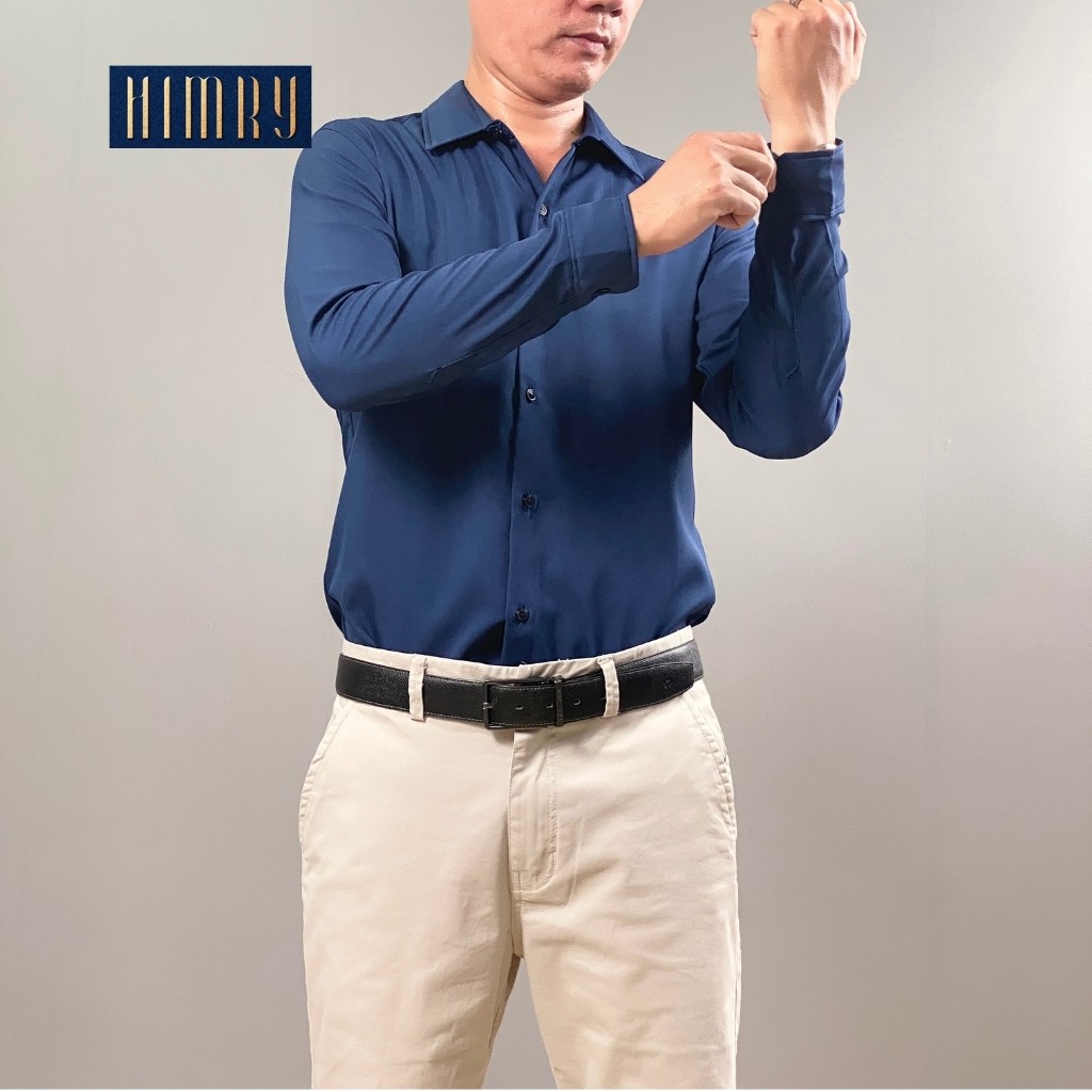 Áo sơ mi nam dài tay , sơ mi nam công sở trắng lụa đẹp hàn quốc cao cấp HIMRY STORE | BigBuy360 - bigbuy360.vn