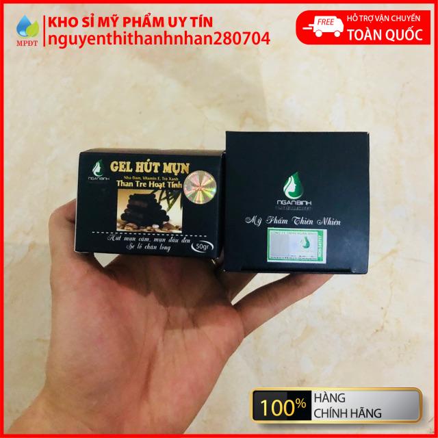 Gel hút mụn than tre hoạt tính Ngân Bình, gel lột mụn đầu đen cám ẩn loại sạch bã nhờn, dầu thừa