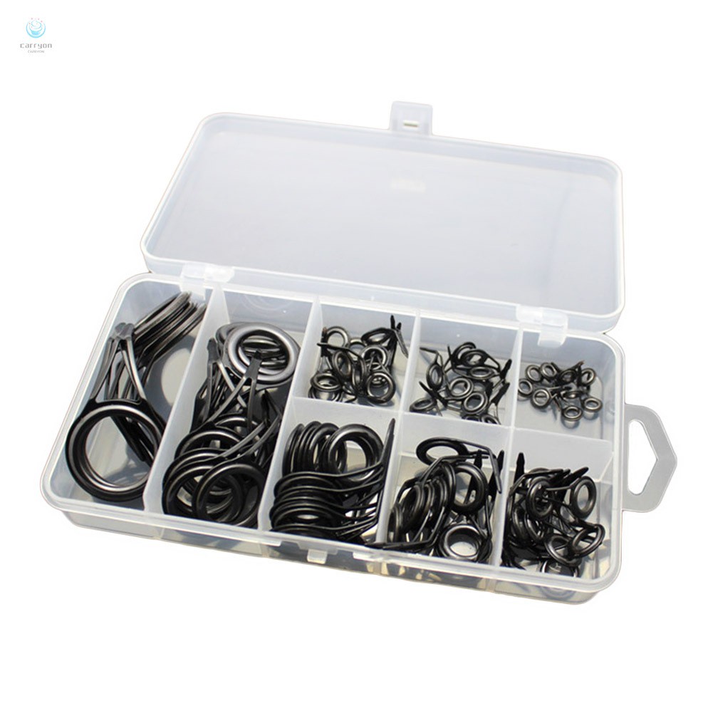 Set 75 khoen cần câu cá bằng thép không gỉ tiện dụng