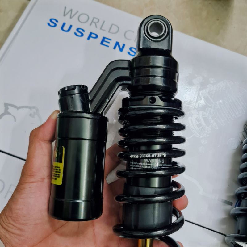 Phuộc nhún sau Nitron bình dầu Full đen Cho các xe Sh Việt