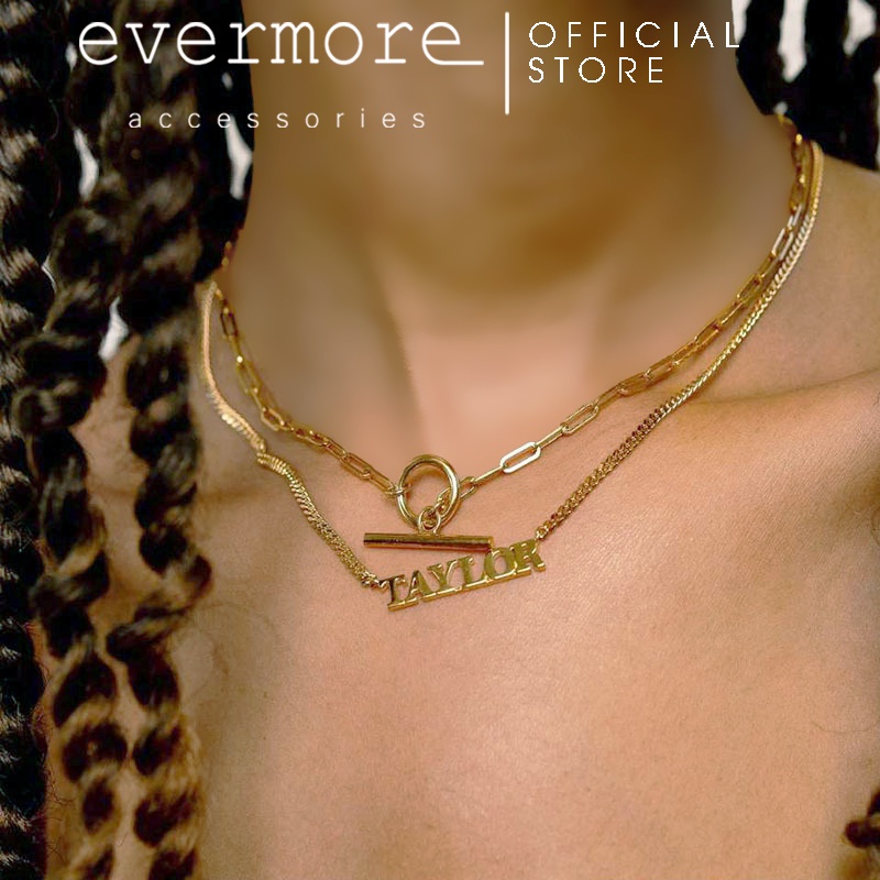 Dây chuyền chocker dạng xích khóa chữ T EVERMORE - D055