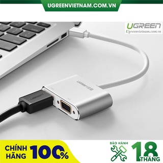 Cáp chuyển đổi Mini Displayport to HDMI / VGA chính hãng Ugreen 20421 màu bạc