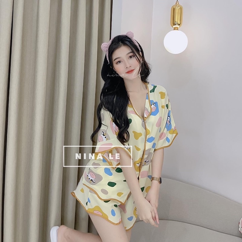 SET đồ bộ đùi viền sóng bèo - 22.Lystore