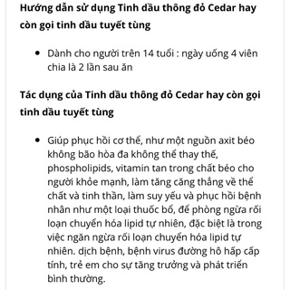 dầu thông Cedar nga