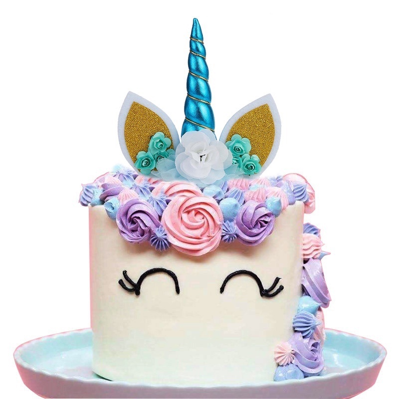 Đồ Trang Trí Bánh Kem Sinh Nhật Hình Kỳ Lân Đáng Yêu