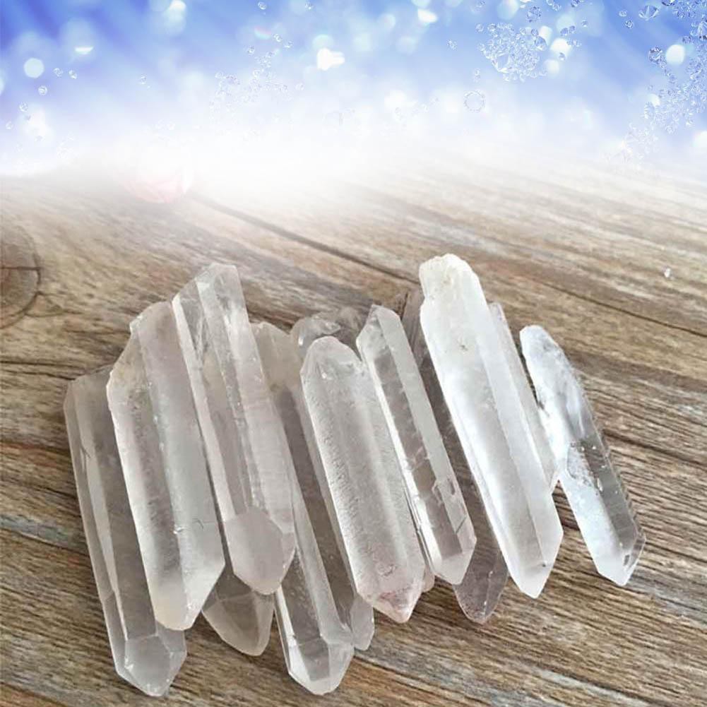 EPAY 50g Lô Tây Tạng Tự nhiên rõ ràng Crystal Crystal Quartz Điểm chấm dứt Cây đũa phép