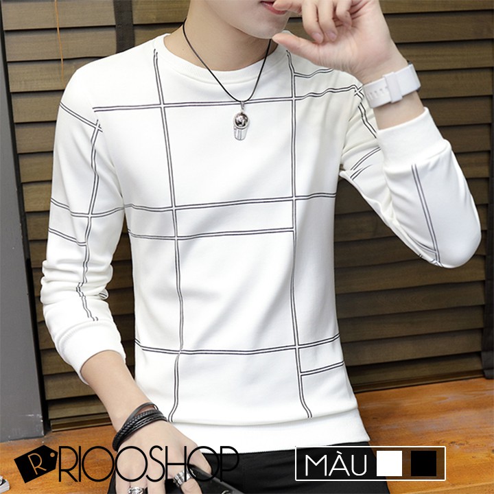 Áo thun nam tay dài hàn quốc họa tiết cá tính mới RKL041 - áo phông nam dài tay đẹp Riooshop | BigBuy360 - bigbuy360.vn