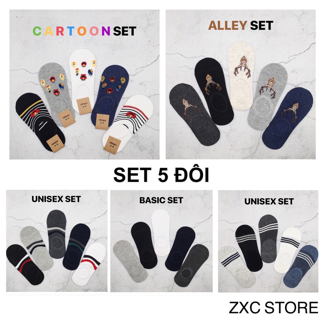 [ Set 5 Đôi Tất ] Tất Vớ Nam - Vớ Lười Cao Cấp