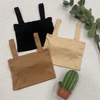 Croptop 2 dây bản to có mút ngực