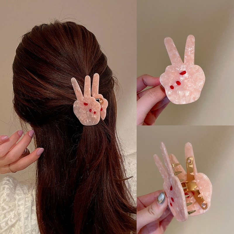 Kẹp Tóc Chống Trượt Hình Cử Chỉ Dễ Thương Cho Nữ