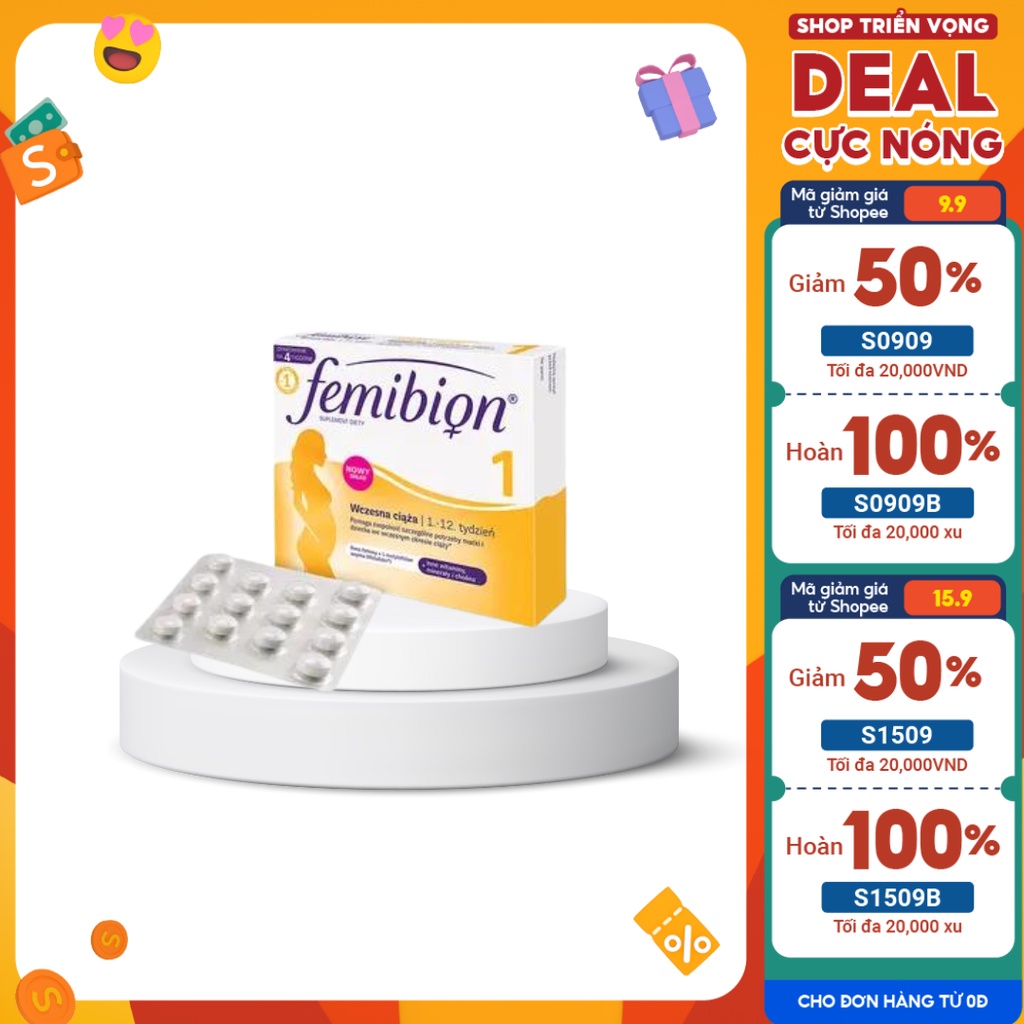 Femibion 1- Vitamin Cho mẹ bầu giai đoạn 0-12 tuần an toàn, hiệu quả cho mẹ và bé