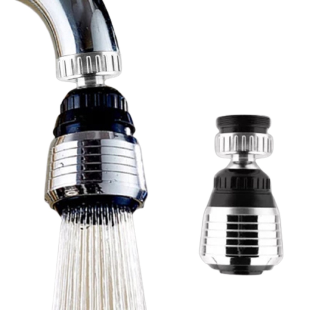 Đầu vòi rửa chén tăng áp lực xoay chiều 360 độ, 2 chế độ - Thép không gỉ