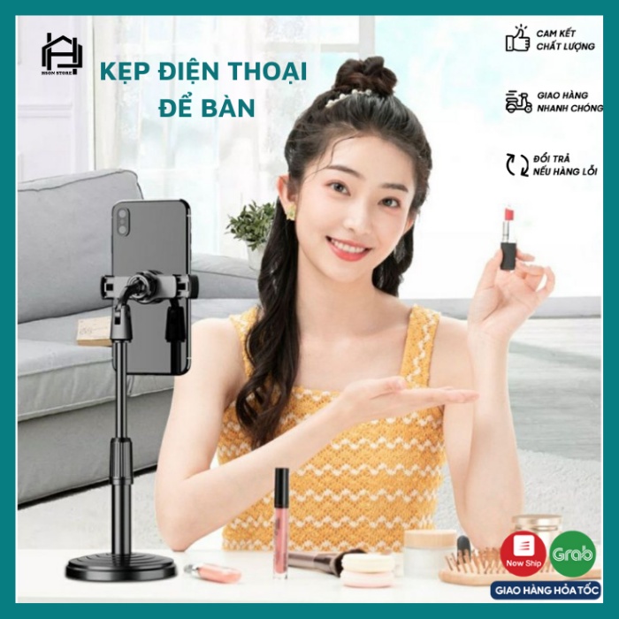 Kẹp điện thoại để bàn loại sịn, giá đỡ điện thoại đa năng, quay video livestream, chụp ảnh, xem phim siêu tiện dụng