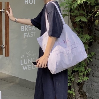 T304-305-306/Túi tote túi vải nữ đeo vai chữ thêu phong cách Ulzzang