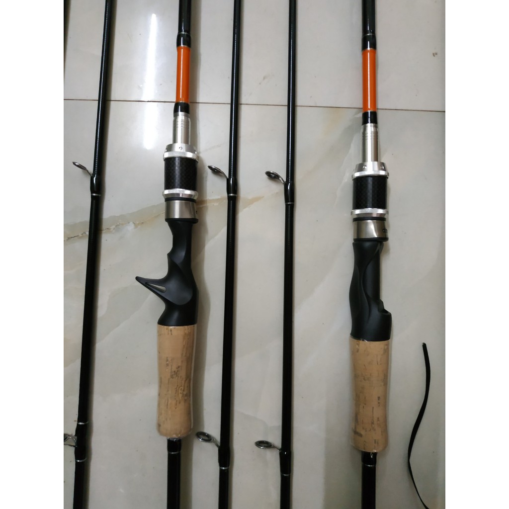 Cần Câu Lure shimano cán gỗ 2 đọt siêu Bạo Lực 2m1