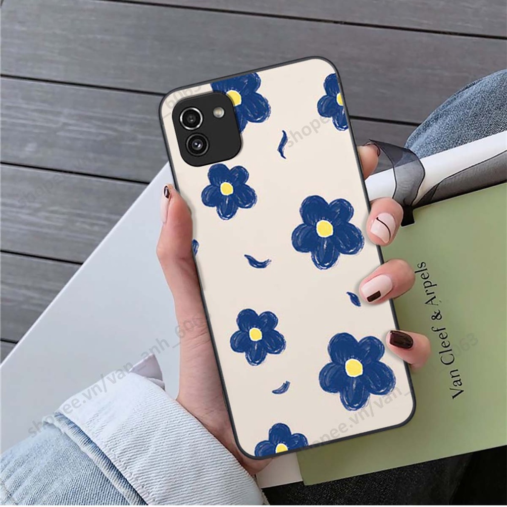 Ốp lưng Samsung A03 in hình hoa, gấu rich bear nghệ thuật, thời trang