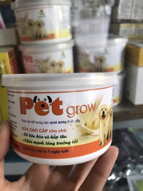 [lon 50g] Sữa cho chó con Pet Grow (không tiêu chảy)