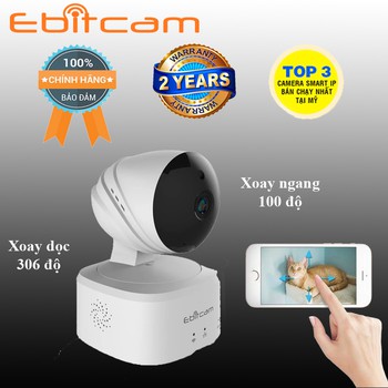 Camera IP Wifi Ebitcam E2 1mp chính hãng siêu nét khuyến mại thẻ nhớ 16gb