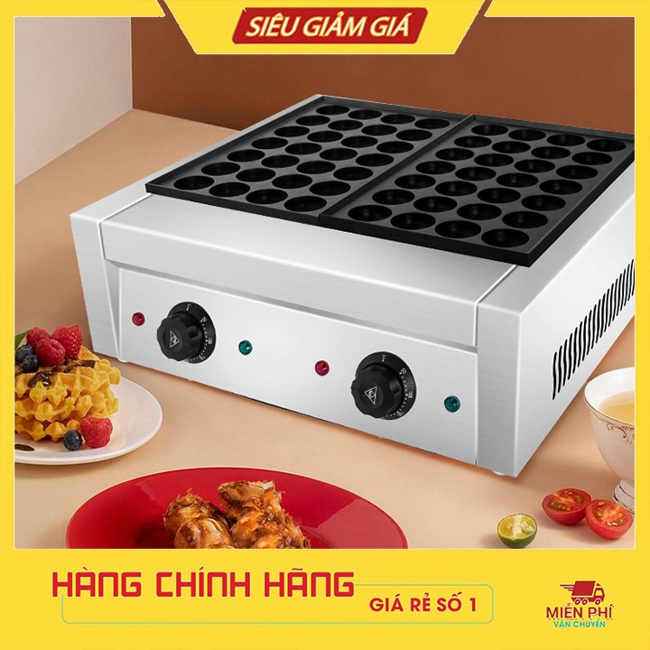 Máy làm bánh bạch tuộc takoyaki Nhật Bản công nghiệp khuôn đôi 56 lỗ