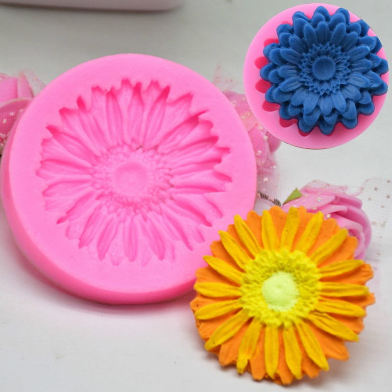 Khuôn Silicone Làm Bánh Hình Hoa Hướng Dương 3d Diy