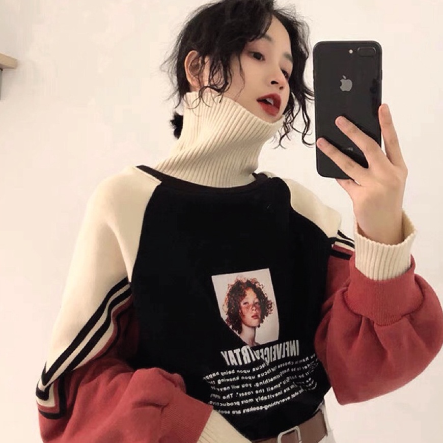 Áo Sweater nỉ phong cách Hong Kong cổ điển Hot trend 2021