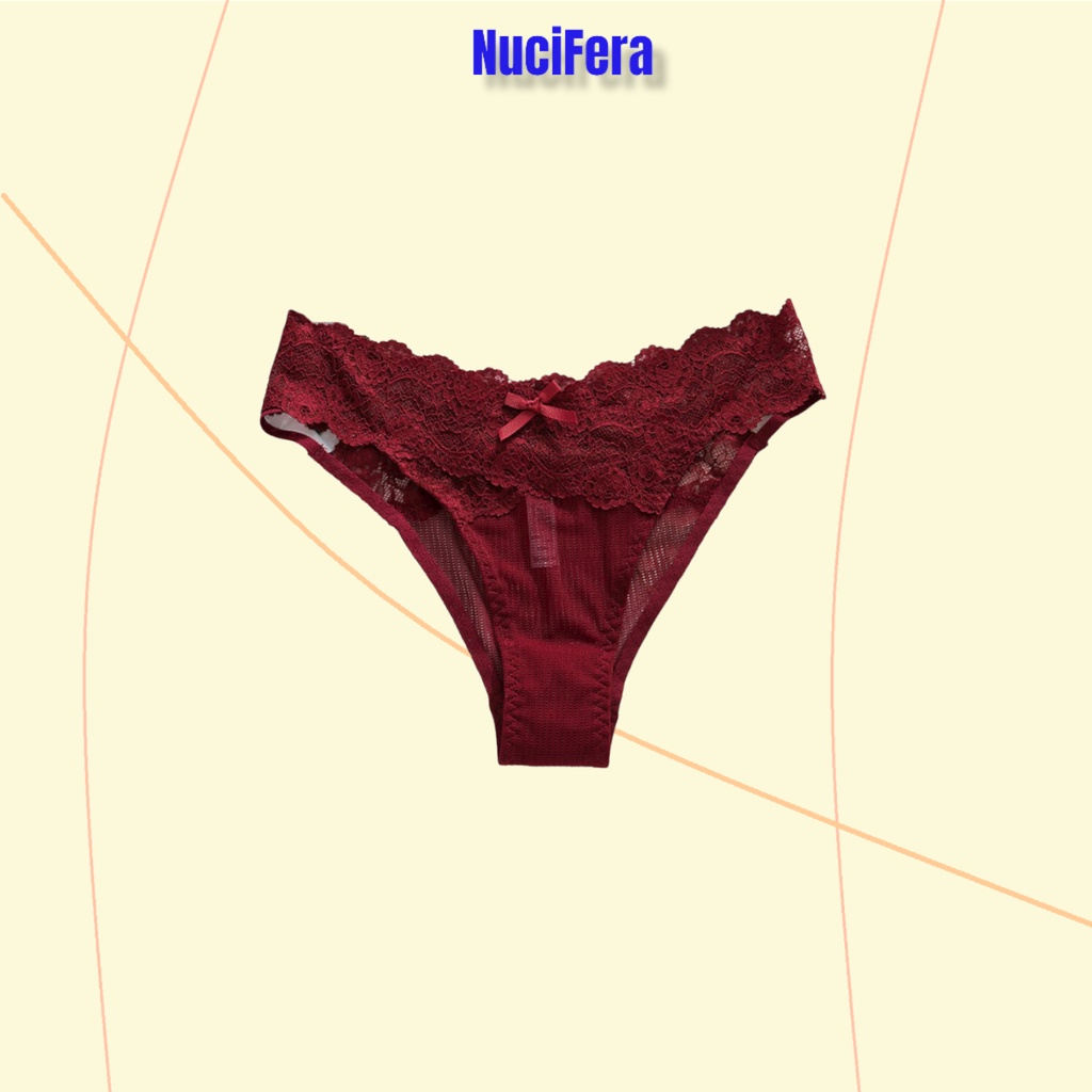Quần lót ren nữ cao cấp thiết kế dáng V Sexy eo hông khoét sâu gợi cảm NuciFera