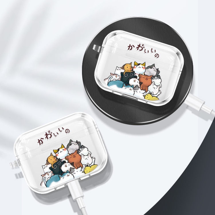 Vỏ Bảo Vệ Hộp Sạc Tai Nghe airpods Pro/ airpods 2/ 3rd Họa Tiết Hoạt Hình Mèo Đáng Yêu