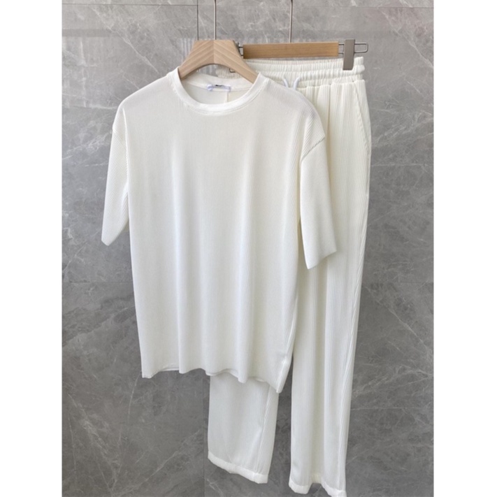 Bộ Quần Áo Thể Thao Vải Cotton Kẻ Ly Co Giãn Tốt Thấm Hút Mồ Hôi Phong Cách Hàn Quốc