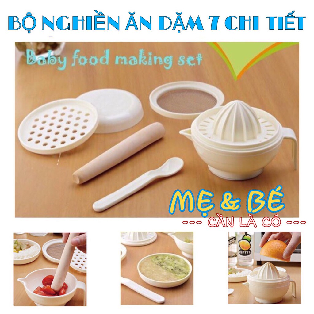 BỘ NGHIỀN ĂN DẶM/BỘ DỤNG CỤ CHẾ BIẾN ĂN DẶM KIỂU NHẬT