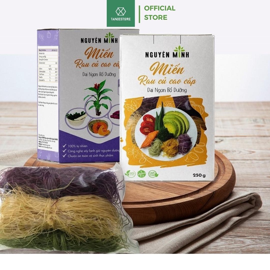 Miến dong rau củ Nguyên Minh 250Gram sợi nhỏ giàu chất xơ - ít calo dai ngon bổ dưỡng