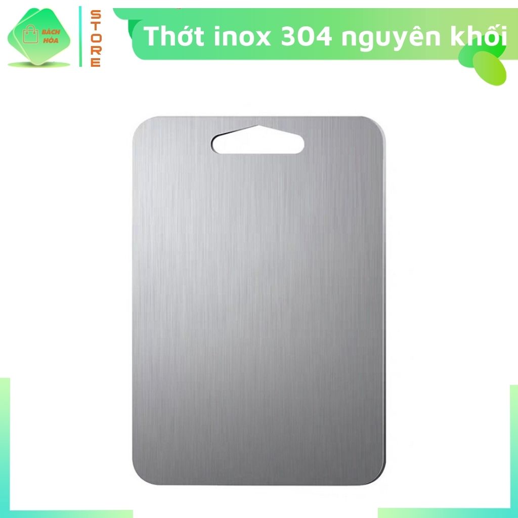 Thớt Inox 304 Nguyên Khối Cao Cấp Kháng Khuẩn Chống Ẩm Mốc, Chống Gỉ Sét , Rã Đông Thực Phẩm Nhanh Chóng, Tiện Lợi