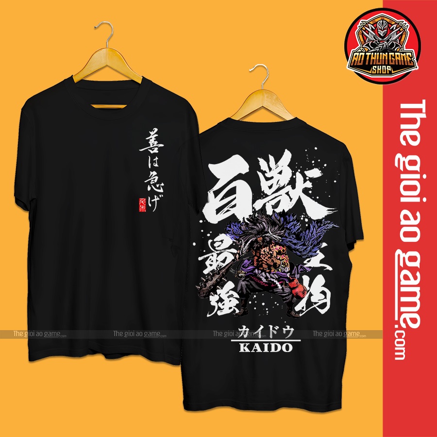 Áo one piece Kaido nam nữ Áo thun one piece Kaido trắng đen form rộng unisex cotton co giãn thoáng mát TGAG