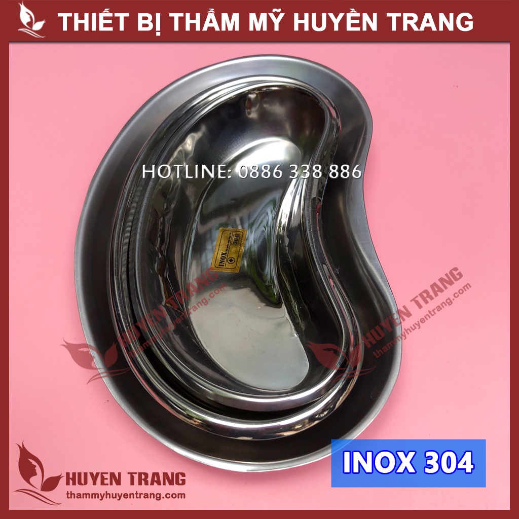 Khay Hạt Đậu Inox 304 Đáy Sâu Trong Bộ Khay Hộp Inox Dụng Cụ Y Tế, Dụng Cụ Spa Thẩm Mỹ Huyền Trang