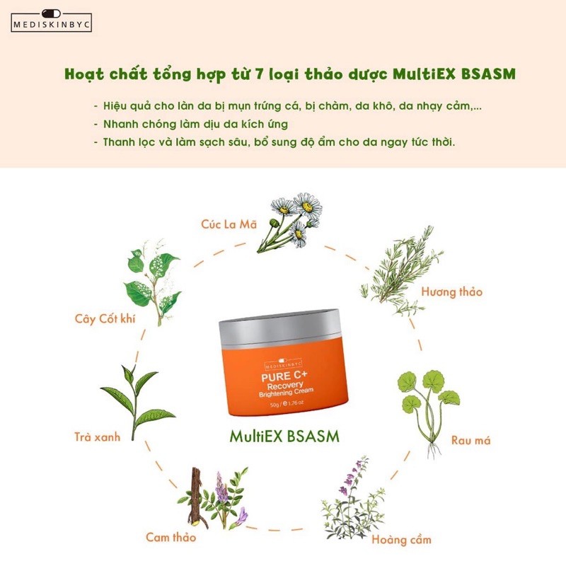 Bộ Serum + Kem Dưỡng MediskinbyC Pure C+ Vitamin C - fullsize