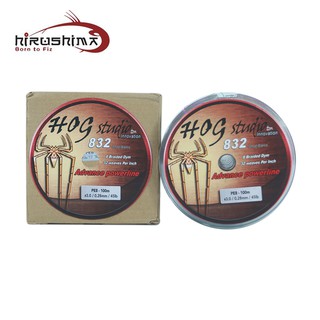 Dây câu Hirushima Hog Studio 832 8 lõi 5 màu dùng cho câu Lure cuộn 100m