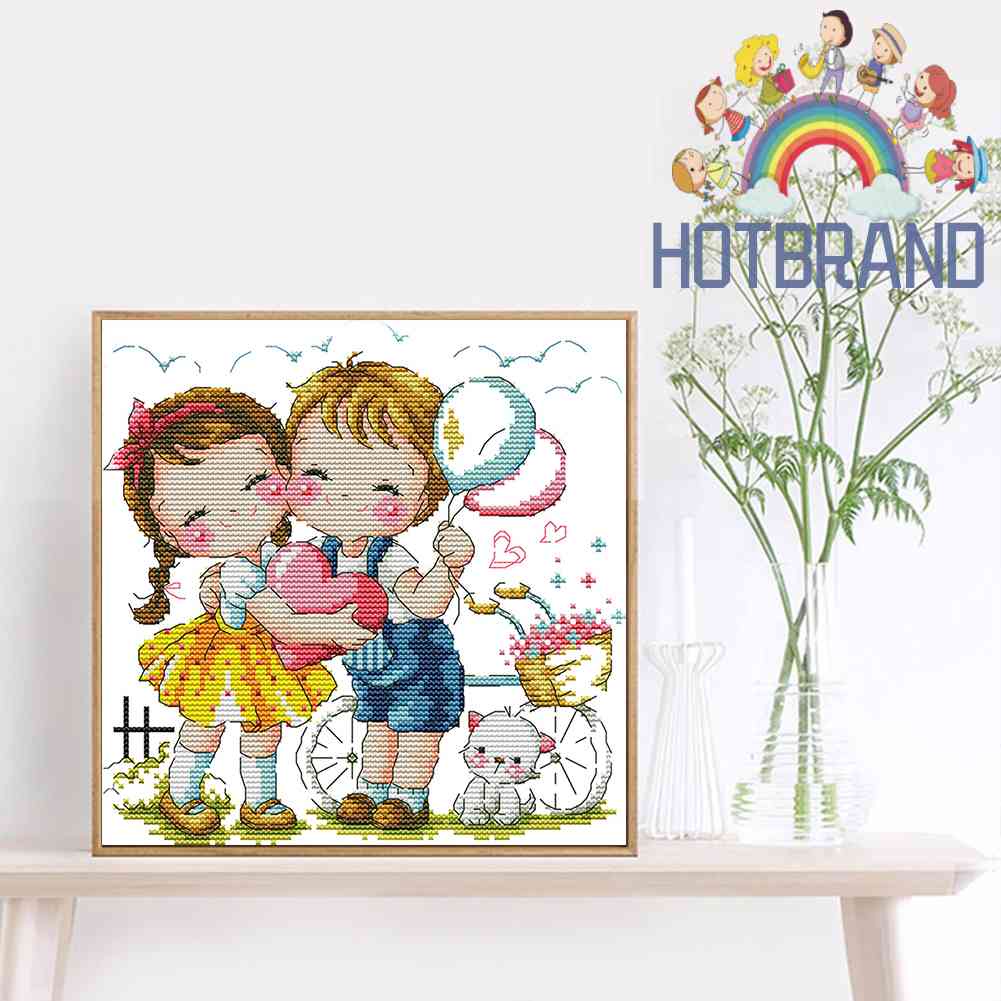 Bộ Tranh Thêu Chữ Thập DIY 14CT Hình Tình Yêu Của Chúng Tôi