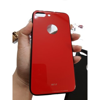 Ốp lưng iphone 8plus/7plus/6plus/6splus  mặt kinh khoét logo táo